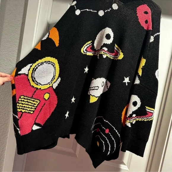 Dressed in LALA Black and Pink Cosmic Cardigan - Picture 6 of 8